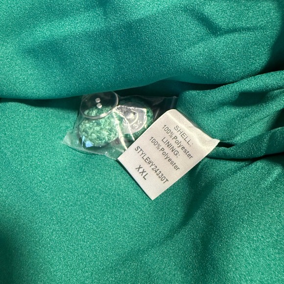 NWT Tuckernuck Pomander Place Emerald Green Tweed Bianca Dress a Line Classy XXL - Picture 5 of 15